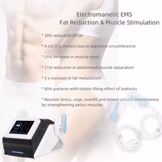 Emslim Muscle Building Stimulator Body EMS Perte de poids à haute intensité EMS Stimulateur musculaire Machine