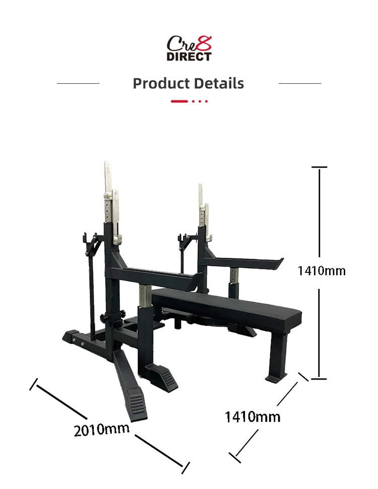 Adjustable Power Rack with Sport Bench for Weight Lifting Fitness Equipment