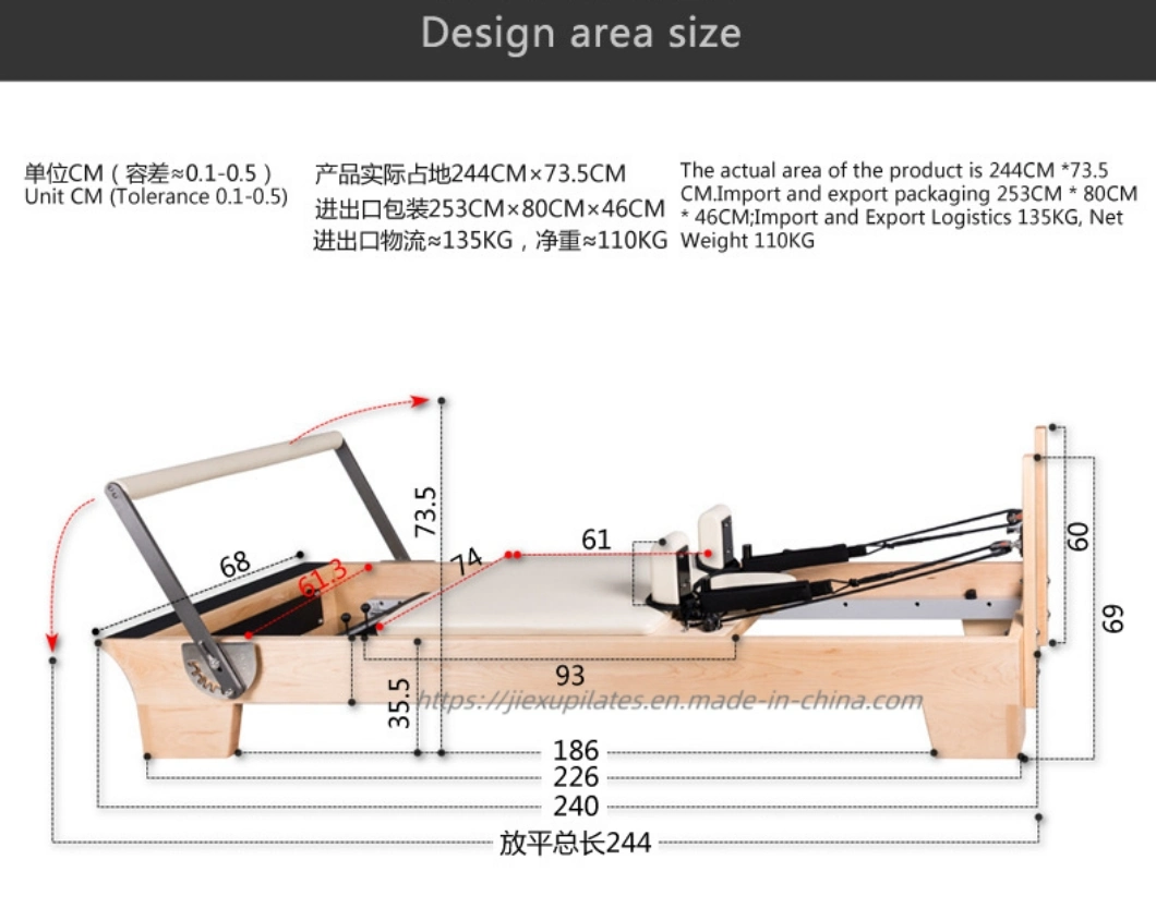 Yoga Equipment Pilates Studio Use High Quality Pilates Reformer Core Bed