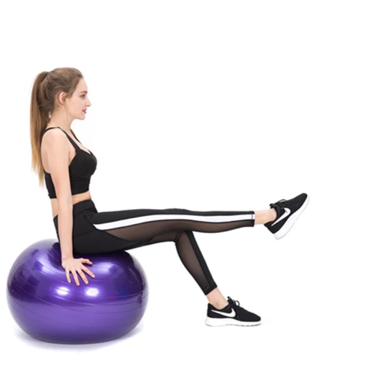 Stock personnalisé ballon de yoga 90cm exercice Pilates Gym Ball Fitness