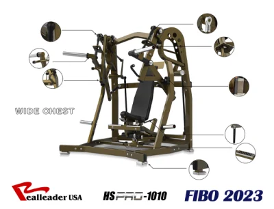 La plaque de force multifonctionnelle d'équipement de forme physique commerciale de gymnase a chargé la poitrine large libre de poids de machine pour la machine d'haltérophilie
