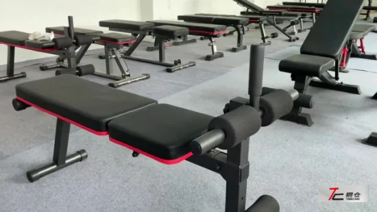 Banc de musculation réglable, banc d'entraînement pliable pour musculation complète du corps, banc de déclin incliné avec pliage rapide Tc-004b